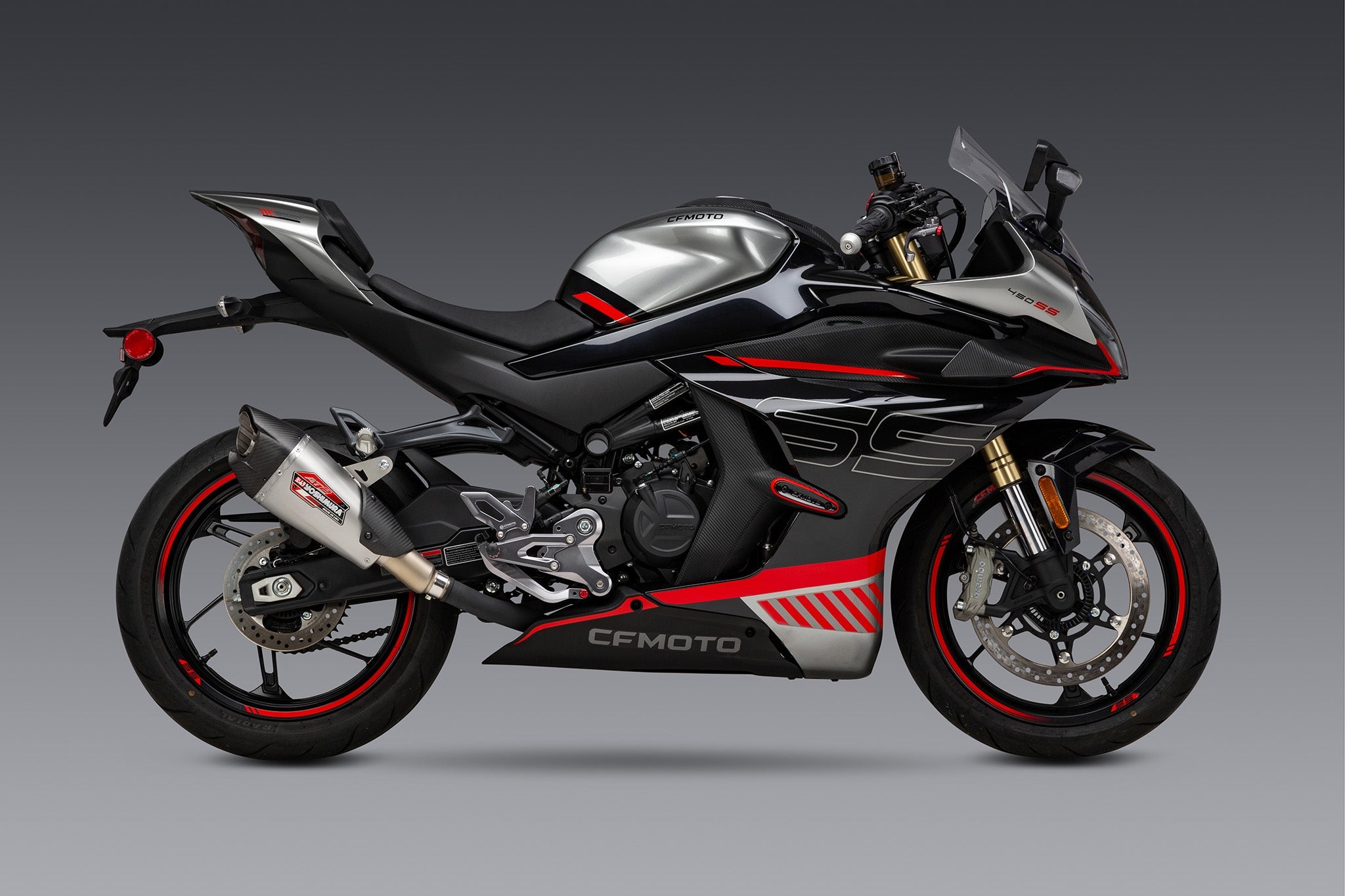 Yoshimura AT2 Street Slip-On Exhausts CFMOTO 450NK / 450SS 2023-2026