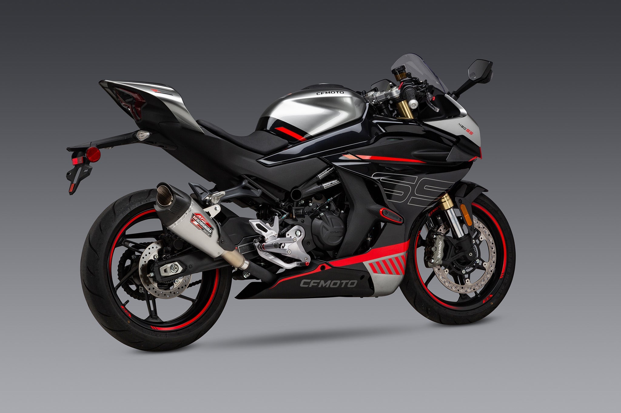 Yoshimura AT2 Street Slip-On Exhausts CFMOTO 450NK / 450SS 2023-2026