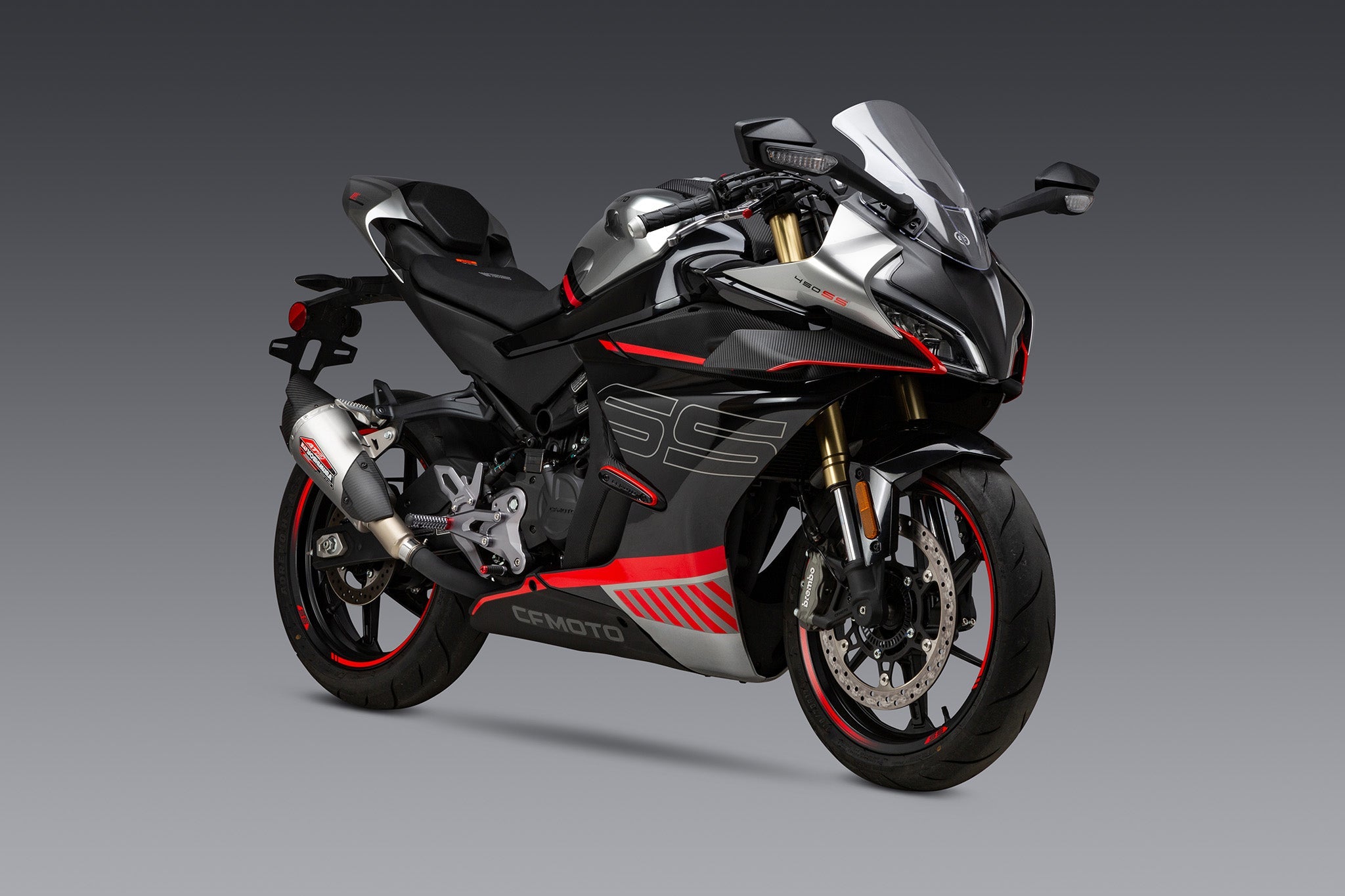 Yoshimura AT2 Street Slip-On Exhausts CFMOTO 450NK / 450SS 2023-2026