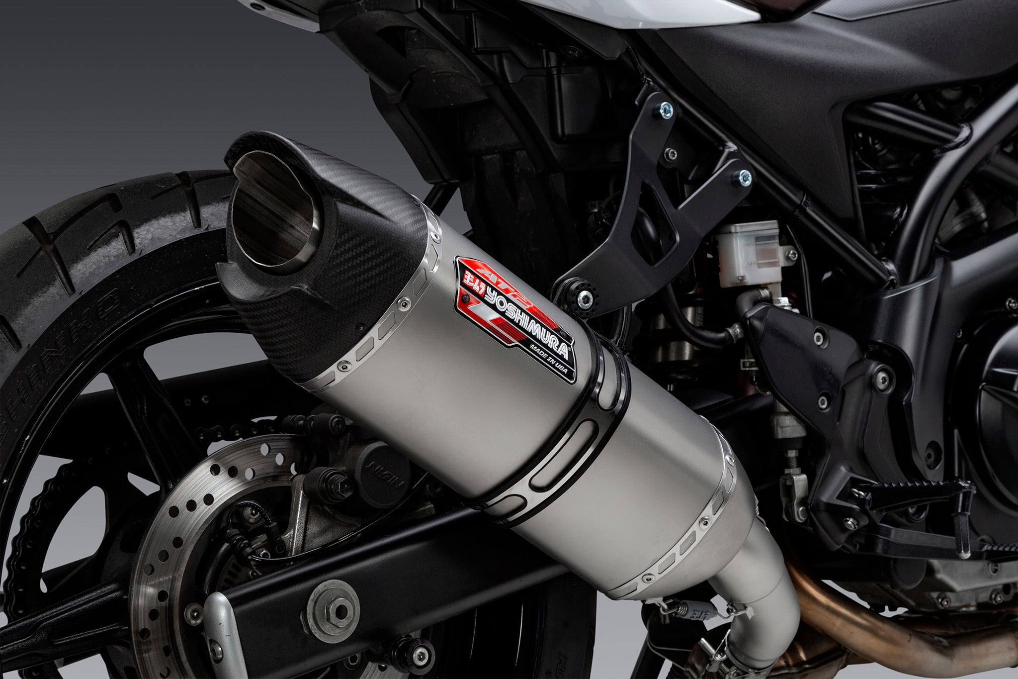 Yoshimura AT2 Street Slip-On Exhausts Suzuki SV650 / SV650X 2017-2025