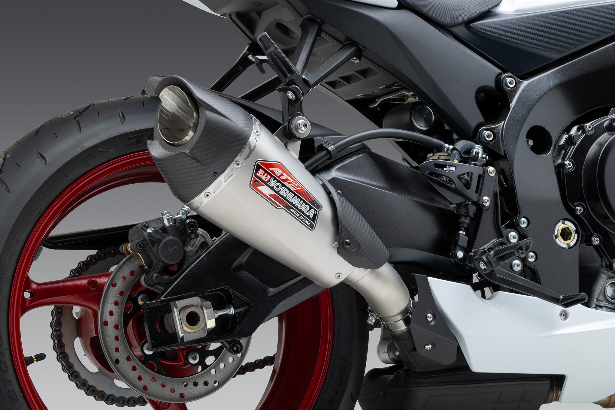 Yoshimura AT2 Street Slip-On Exhaust Suzuki GSXR600 / GSXR750 2011-2026