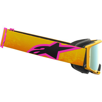 Alpinestars Vision 8 Corp Goggles - Orange/Yellow/Pink - Gold Mirror Lens
