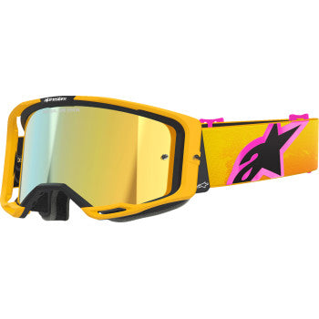 Alpinestars Vision 8 Corp Goggles - Orange/Yellow/Pink - Gold Mirror Lens