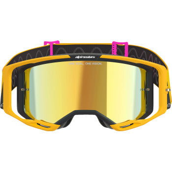 Alpinestars Vision 8 Corp Goggles - Orange/Yellow/Pink - Gold Mirror Lens