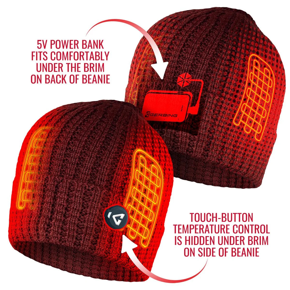Gerbing 5V Heated Waffle Knit Hat