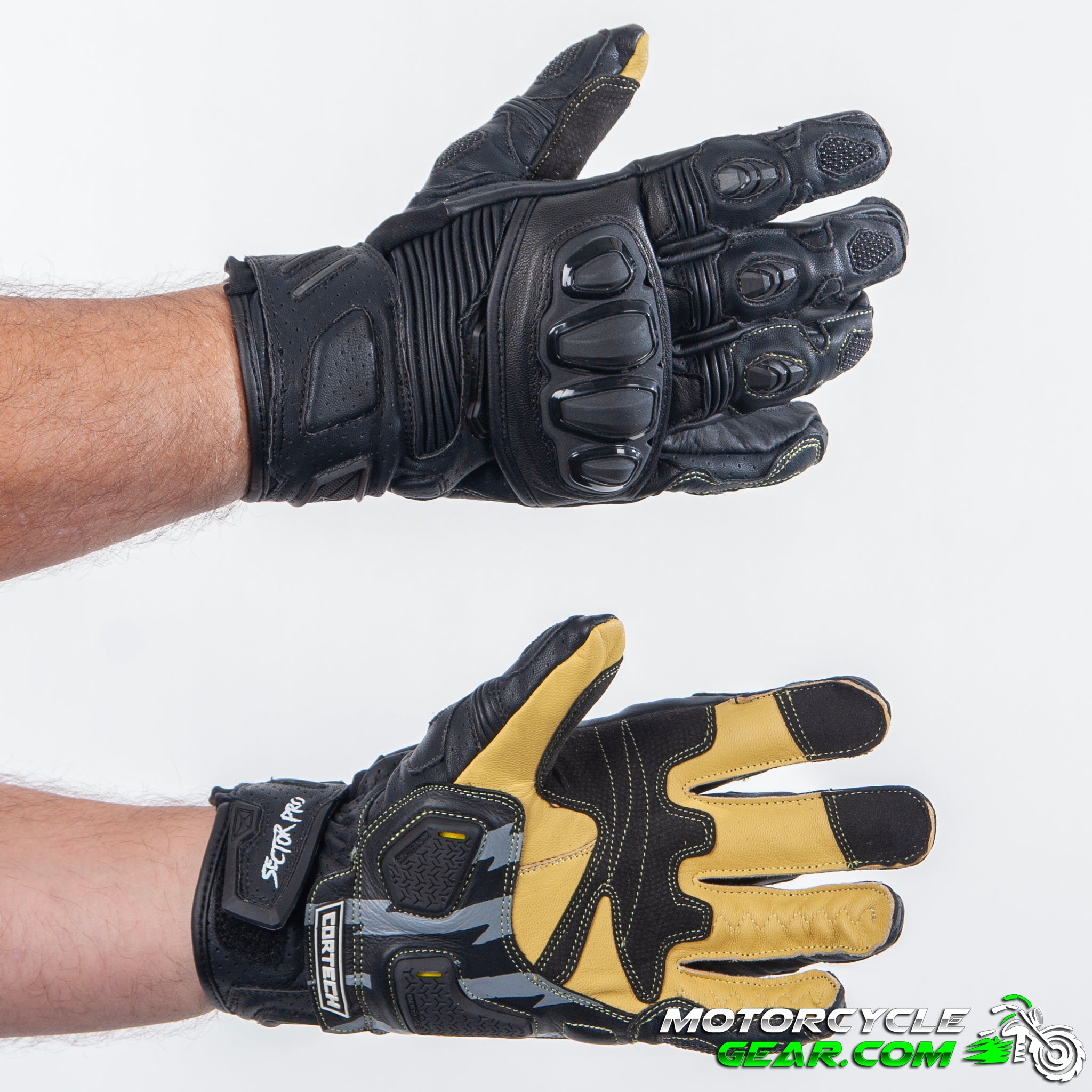 sector handschuhe Cortech Speedway Sector Pro ST Gloves 2XL Black / White