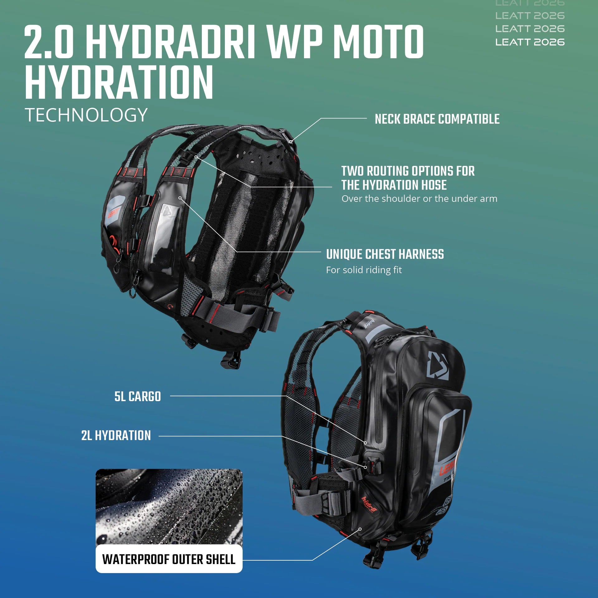 Leatt Hydration Moto HydraDri WP 2.0