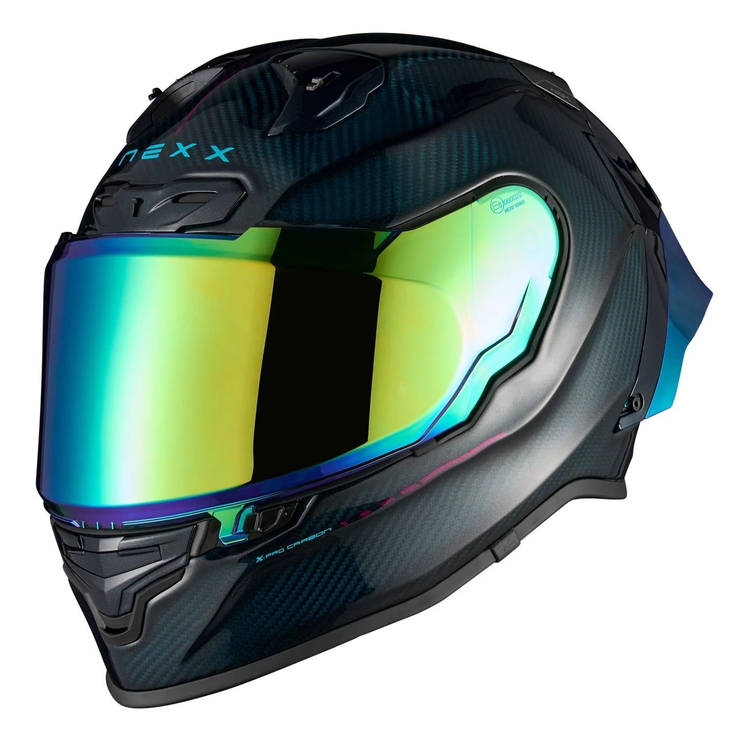 NEXX X.R3R Hadal Carbon Blue Teal Helmet