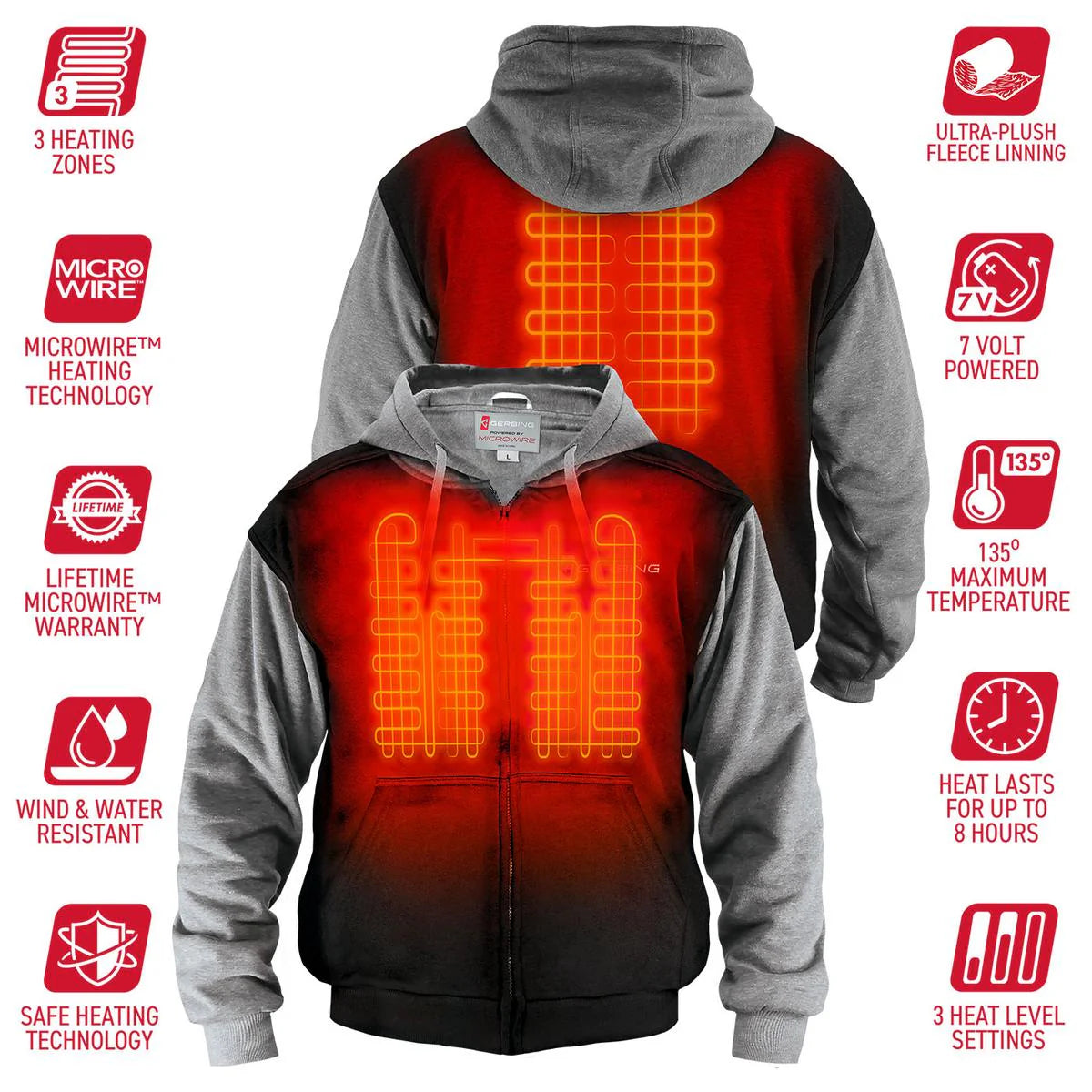 Gerbing 7V Battery Heated Hoodie