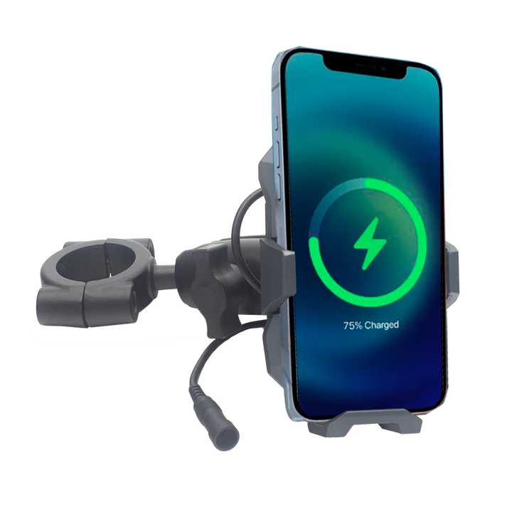 RidePower Metal Phone Holder - Inductive Charging 1-1/2" Bar Mount