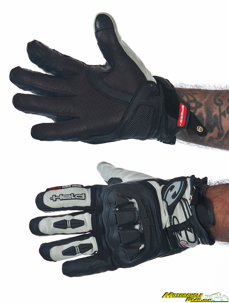 Highly abrasion-resistant kangaroo leather palm & back of hand in Nyspan with leather coating