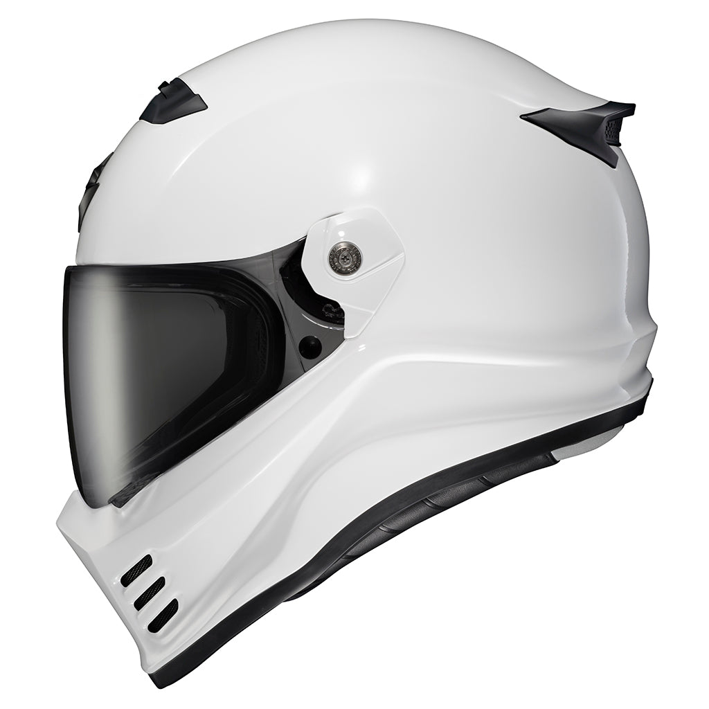 scorpion cover fx helmet EXO Covert Caiman Full Face profile shell has been aerodynamically tuned for motorcycle riding Scorpion EXO Covert FX Carbon