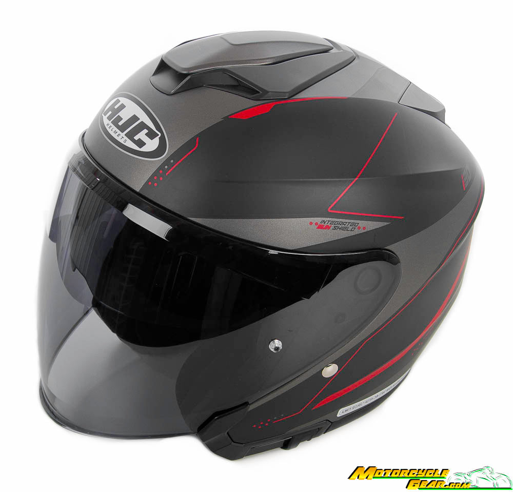 hjc 3/4 motorcycle helmet C10 Solid Full Face (Black, X-Large) : Automotive the newly designed adjustable sun shield mechanism extends by 5mm HJC HELMETS AMERICA HJC