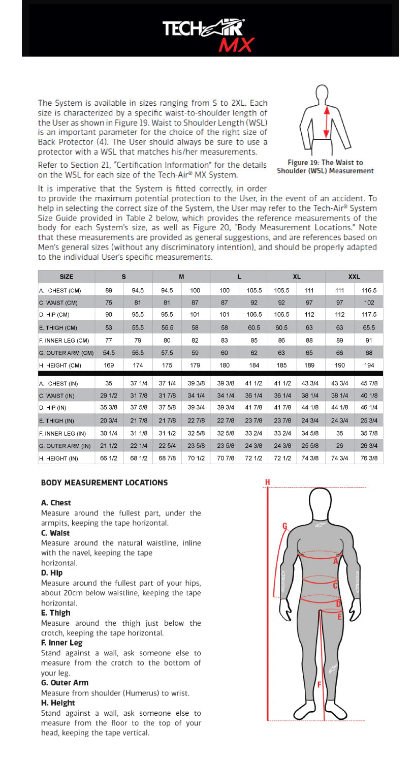 Alpinestars Tech-Air MX Airbag System