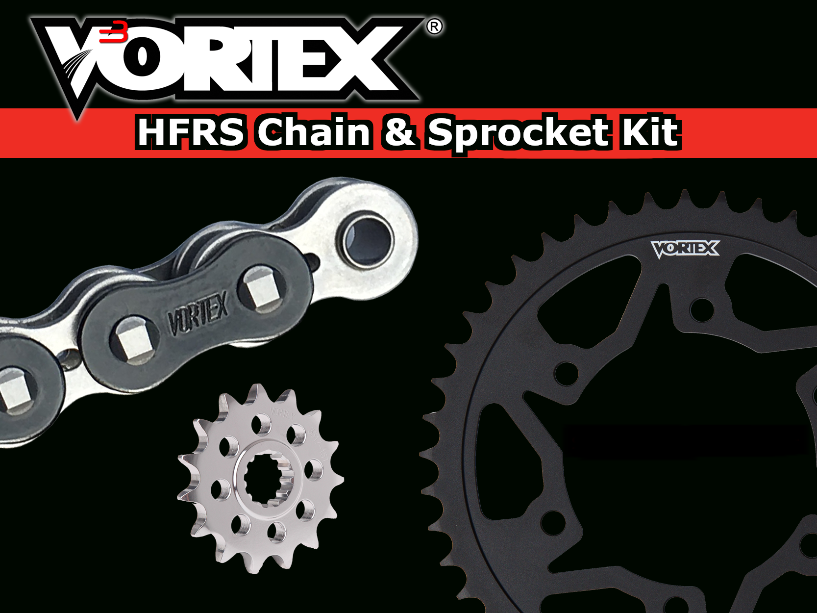 Vortex HFRS Chain and Sprocket Kit Yamaha R1 2006-2008