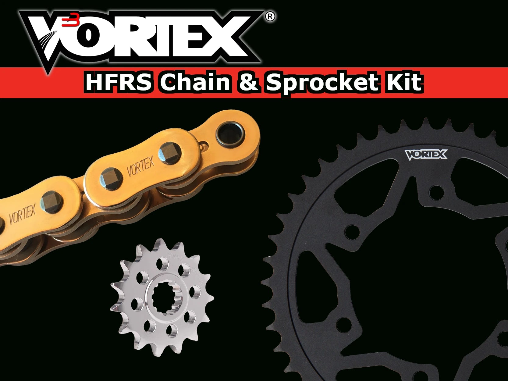2007 R1 Chain Vortex HFRS Chain and Sprocket Kit Yamaha R1 2009-2014 — Motorcycle Gear