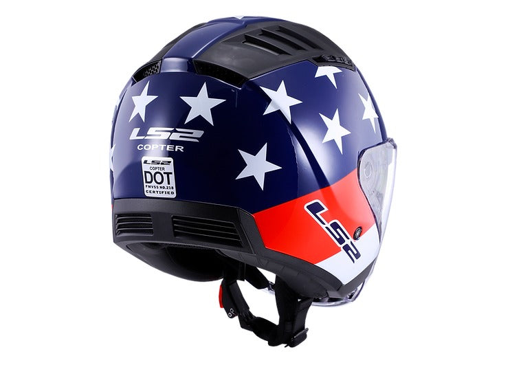 LS2 Copter American Helmet Red/White/Blue / Small