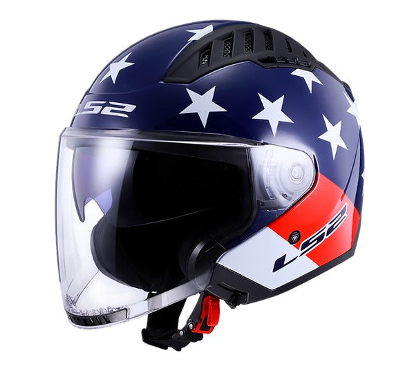 LS2 Copter American Helmet Red/White/Blue / Small