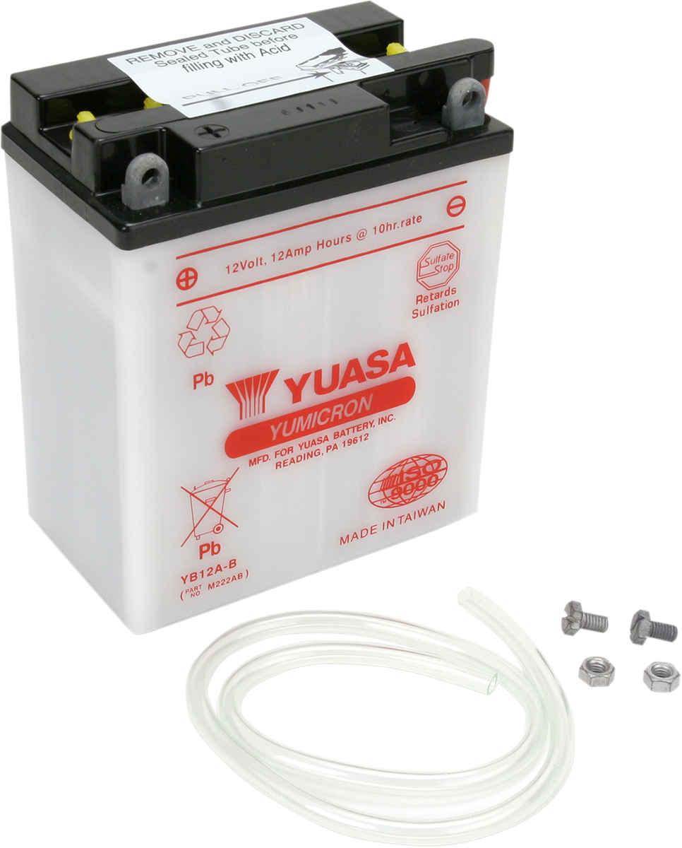 Yuasa YB12A-B Yumicron Conventional Battery