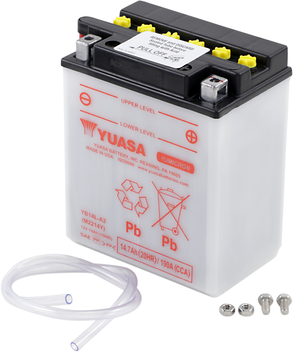 Yuasa YB14L-A2 Yumicron Conventional Battery