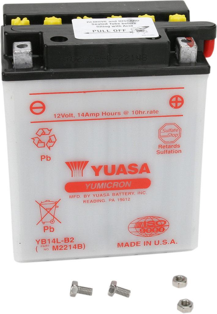 Yuasa YB14L-B2 Yumicron Conventional Battery