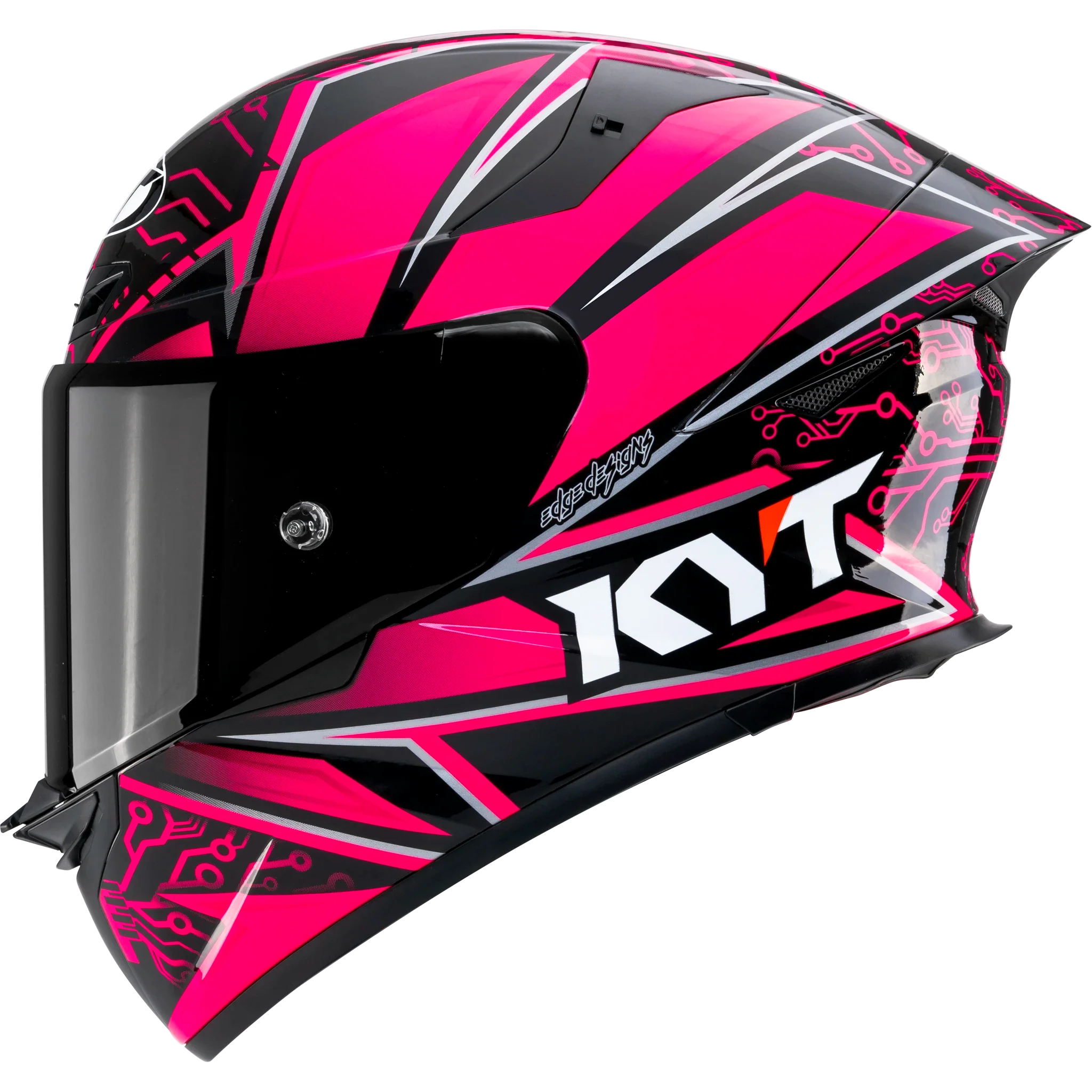 KYT TT Revo Hyper Pink Special Edition Helmet