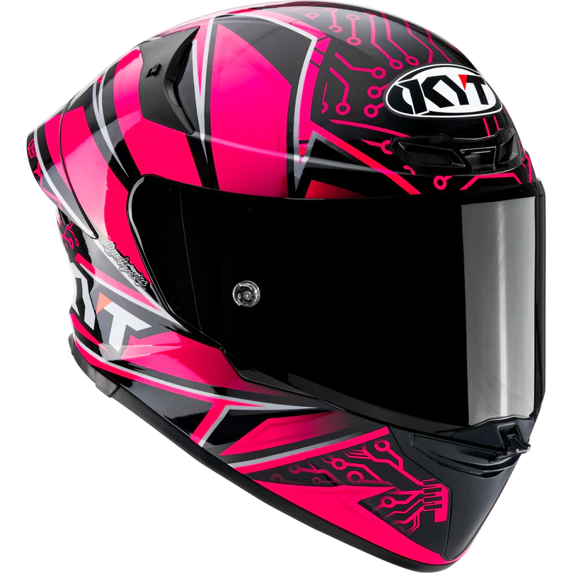 KYT TT Revo Hyper Pink Special Edition Helmet