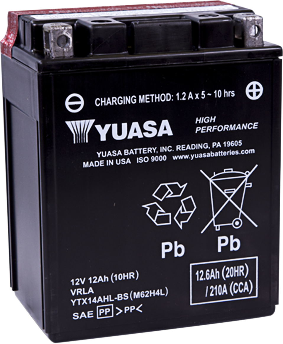 Yuasa YTX14AHL-BS High Performance AGM Battery