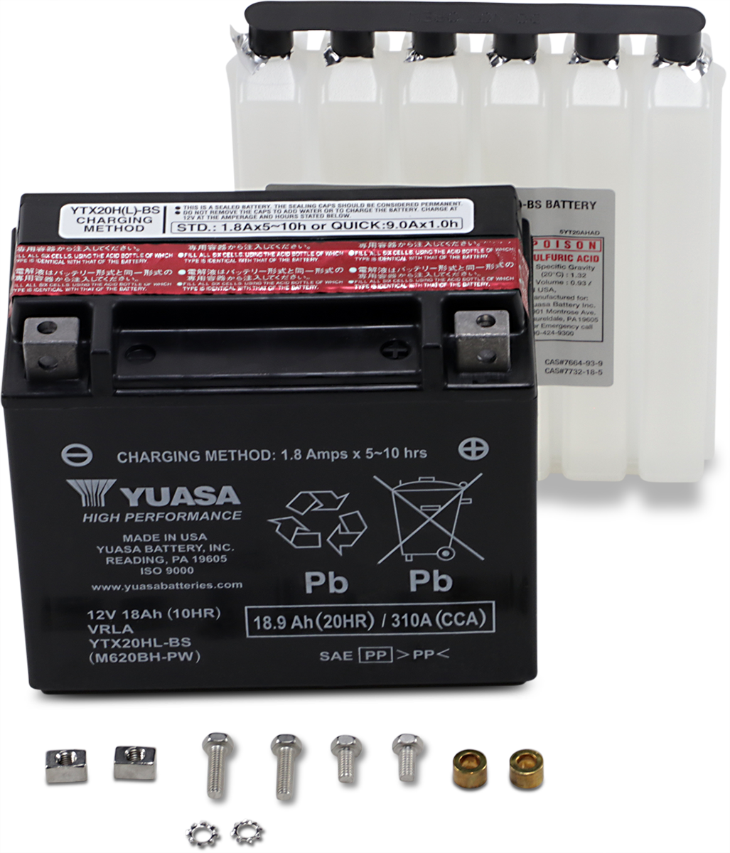Yuasa YTX20HL-BS-PW AGM Battery