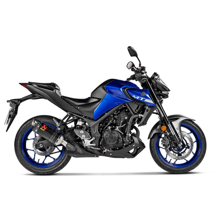 Akrapovic Carbon Fiber Slip-On Line Muffler for Yamaha 2020 - 2021 MT-03 and 2015 - 2021 YZF-R3 ~ 1811-3945; Carbon Fiber, Size One Size (CFOS)
