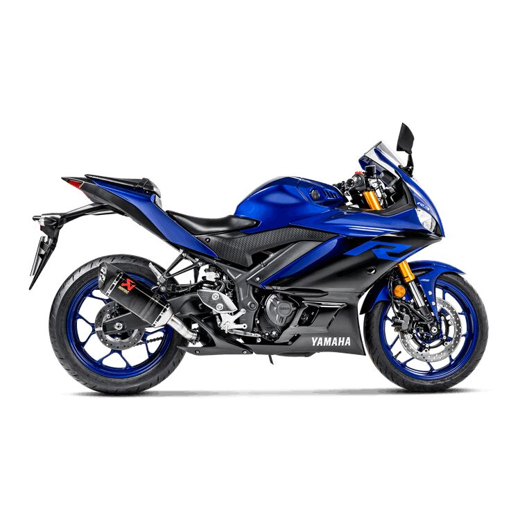 Akrapovic Carbon Fiber Slip-On Line Muffler for Yamaha 2020 - 2021 MT-03 and 2015 - 2021 YZF-R3 ~ 1811-3945; Carbon Fiber, Size One Size (CFOS)