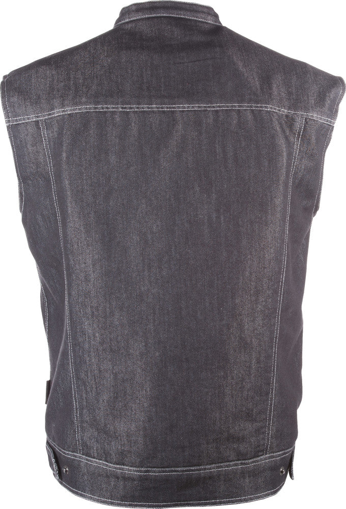 Highway 21 Iron Sights Denim Vest With Club Collar