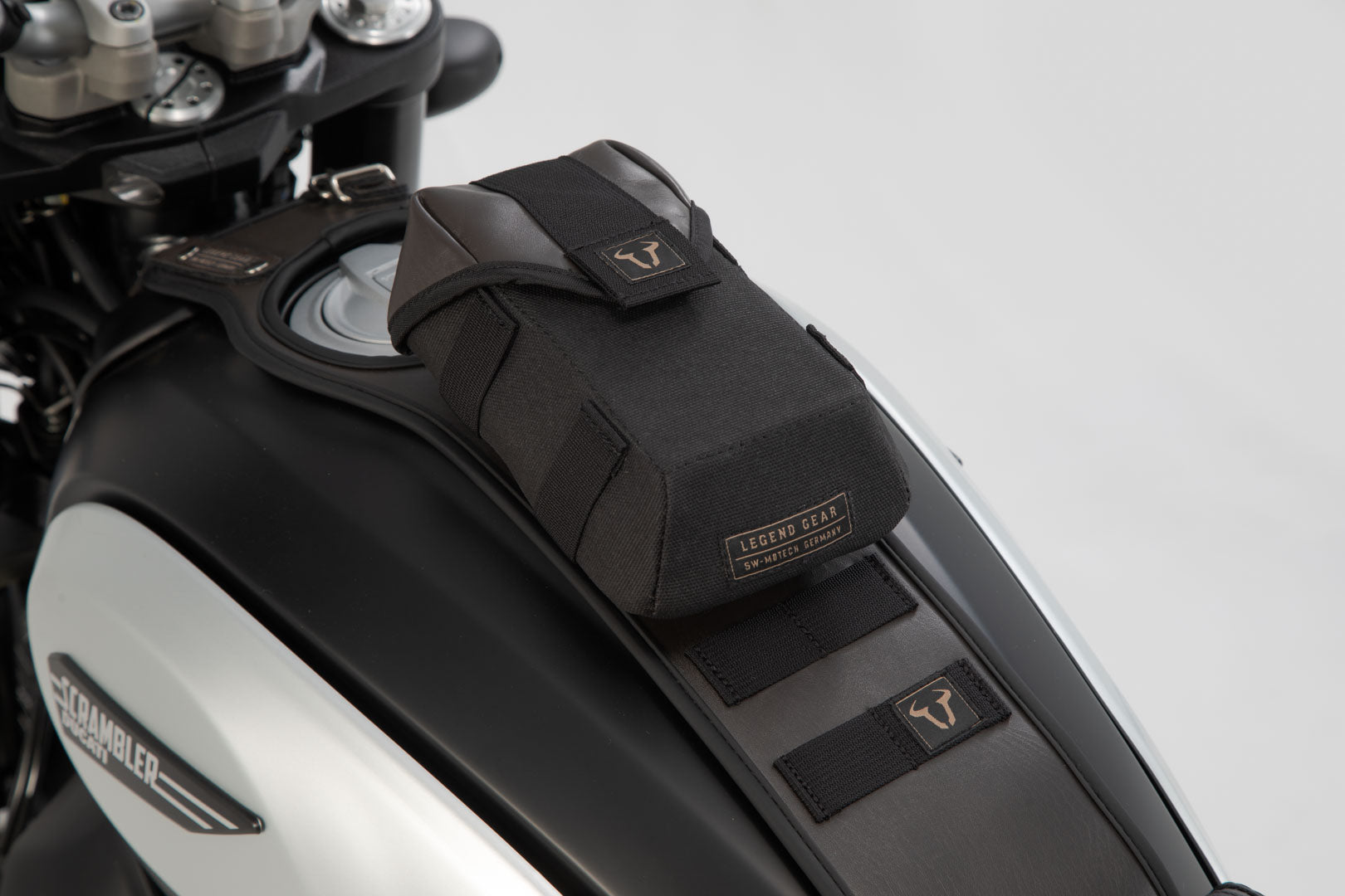 SW-Motech Legend Gear Tank Strap Set for BMW nineT Models (14-) with LA3 Smartphone Bag