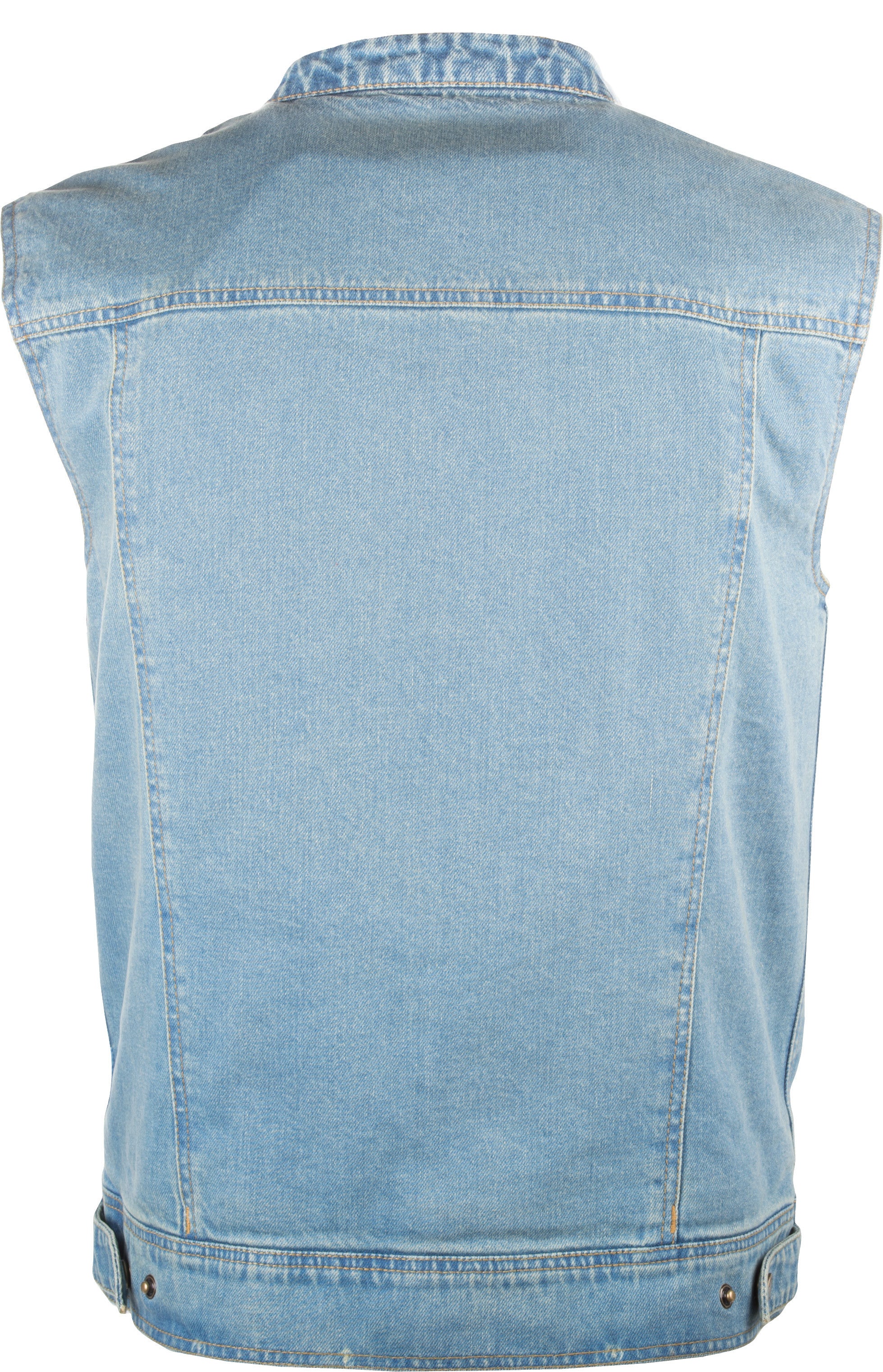 Highway 21 Iron Sights Denim Vest With Club Collar