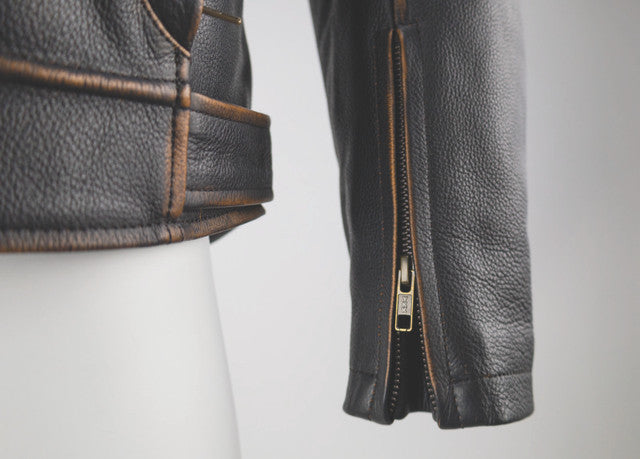 Kuryakyn Leather By River Road Hoodlum Vintage Leather Jacket