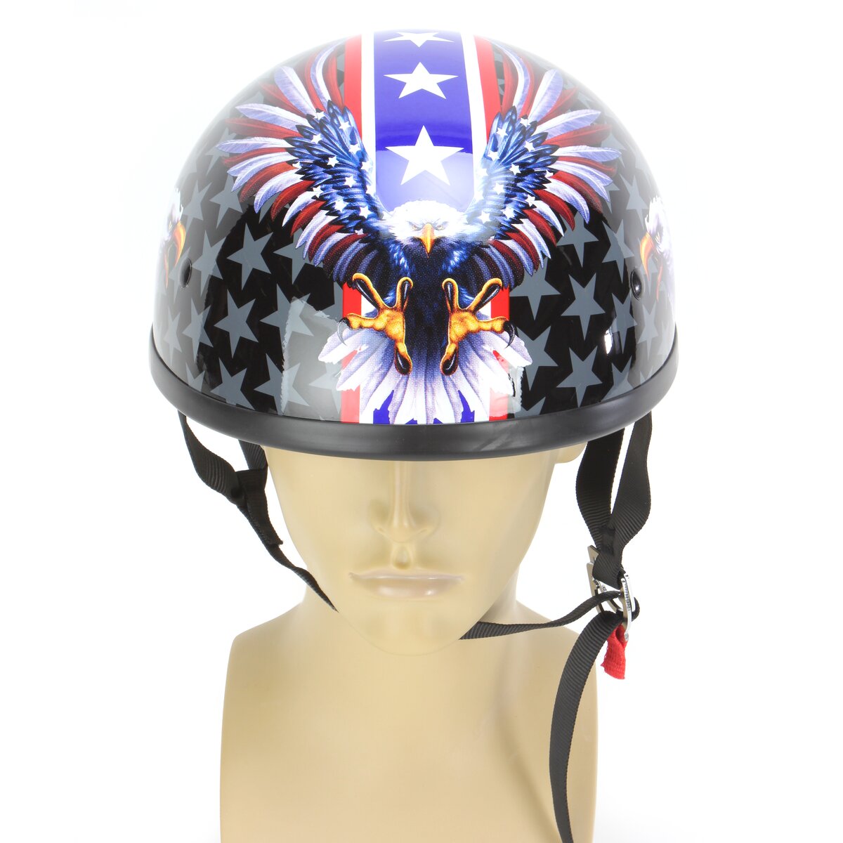 dot skid lid motorcycle helmets Beanie Helmet 1/2 shells in the market Outlaw Helmets T68 SP Glossy