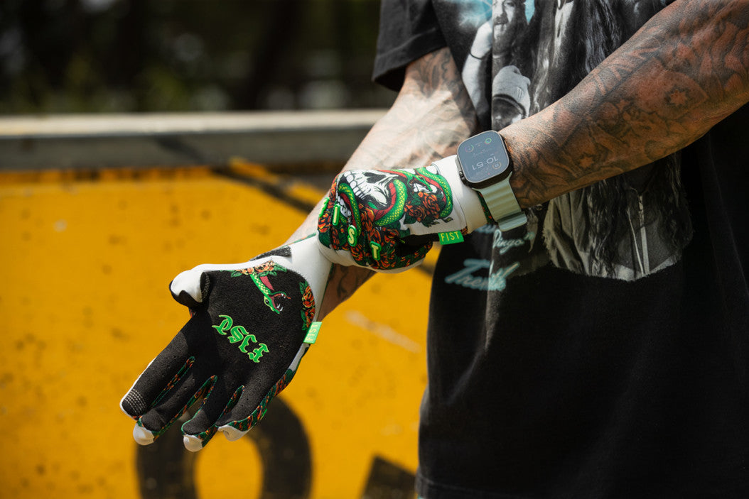 Fist Handwear Strapped Poison Gloves