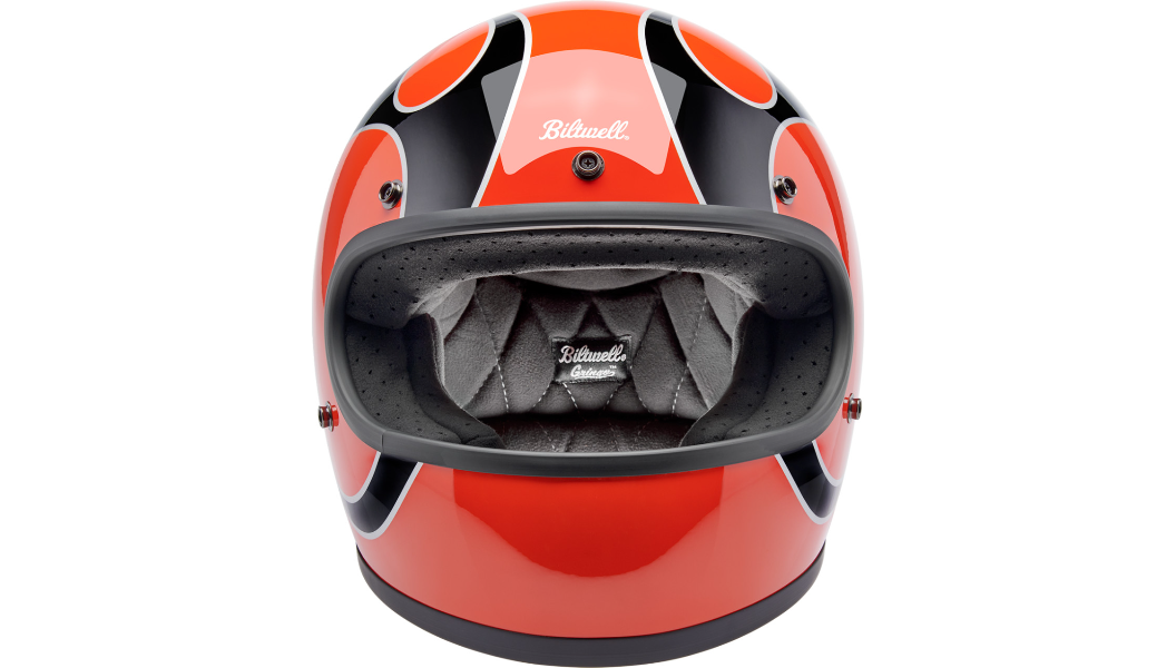 flames motorcycle helmet Biltwell Gringo Helmet | Comp Orange Flames | Choose Size XS