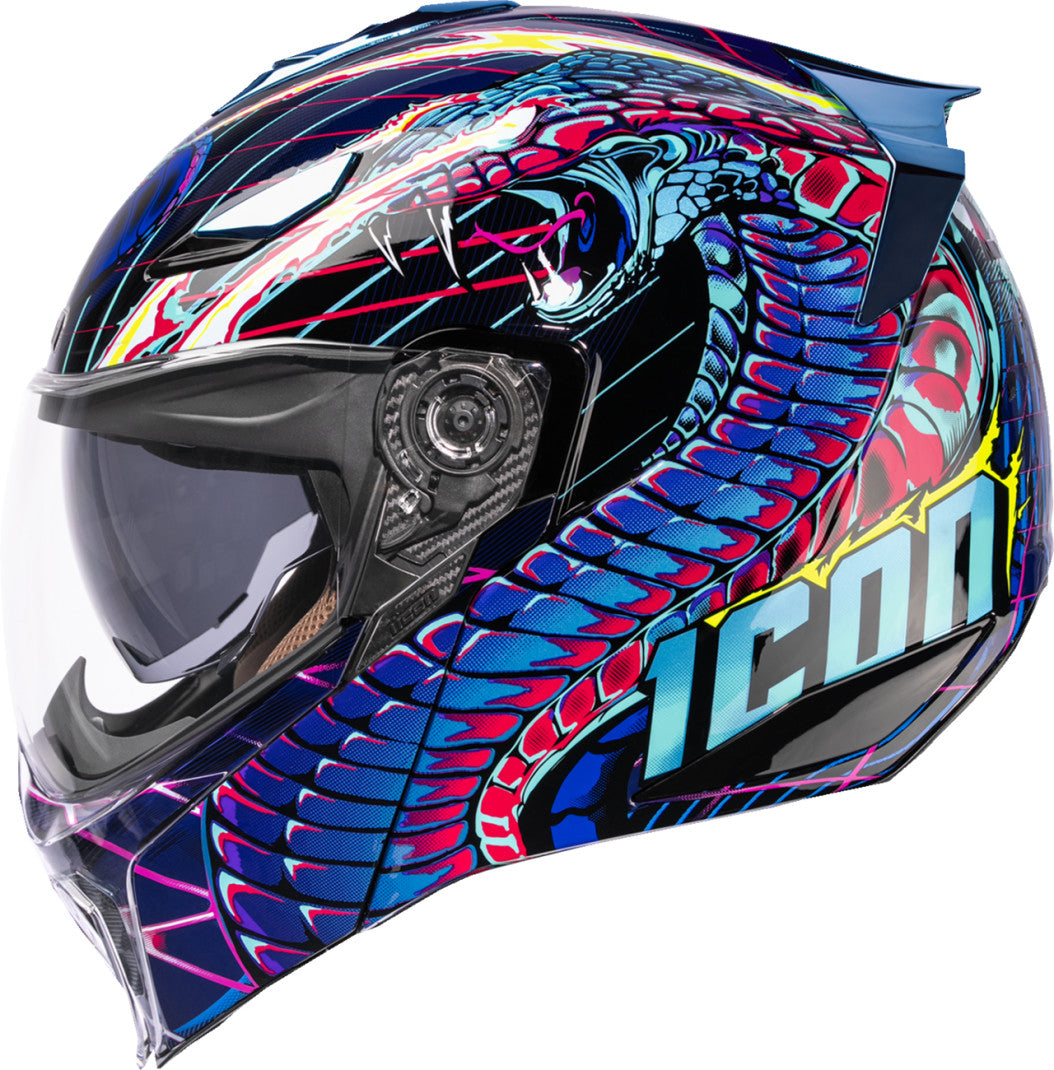 Icon Threshold Synthwave Lazer Cobra Modular Helmet