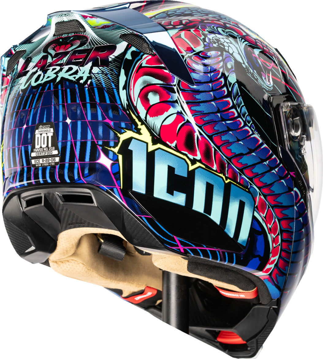 Icon Threshold Synthwave Lazer Cobra Modular Helmet