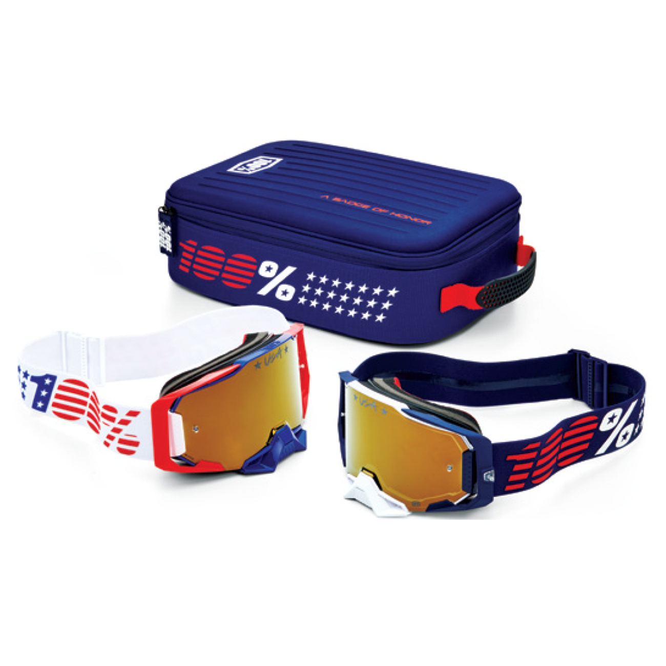 100% Dual Armega Patriot Pro Goggle Pack