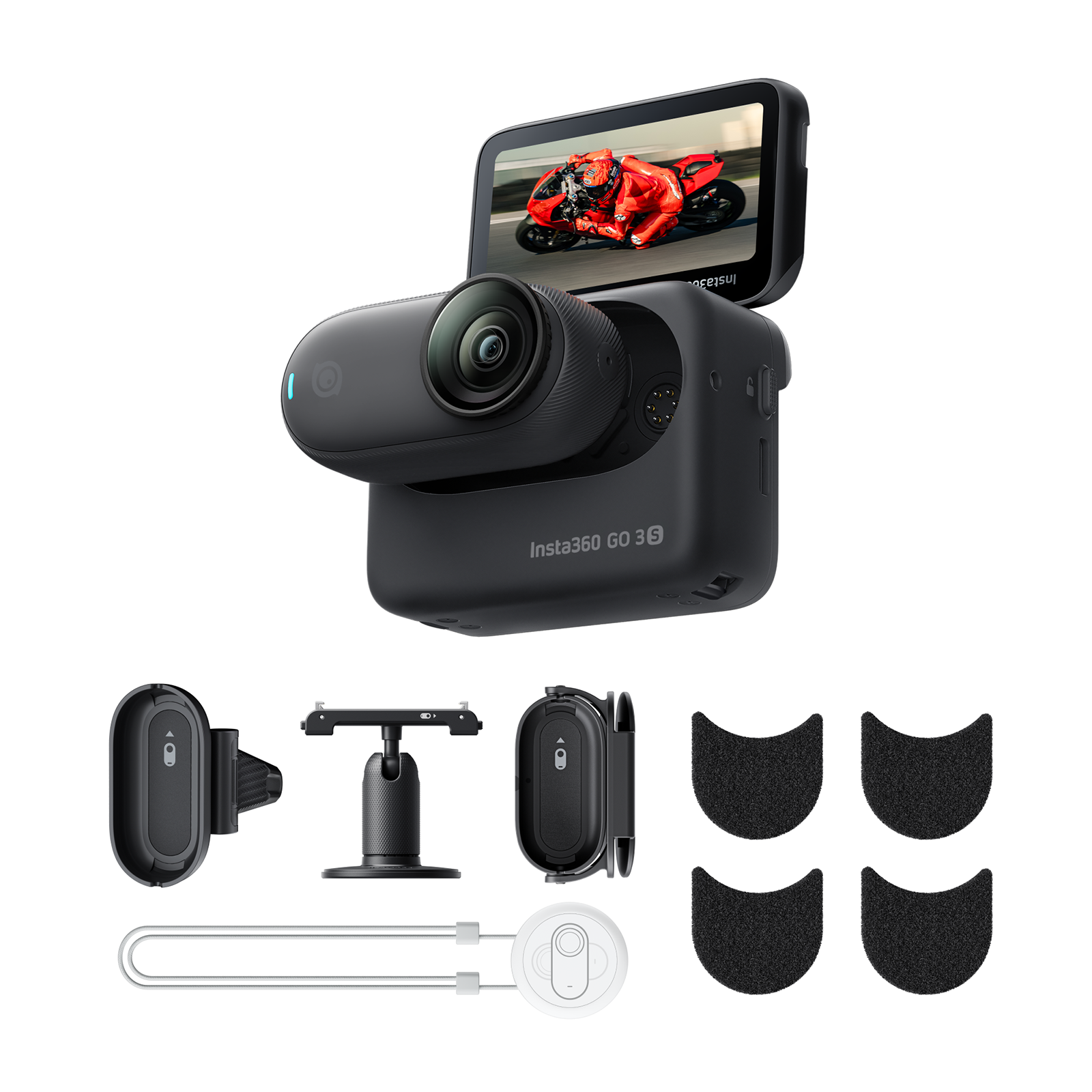 Insta360 Go 3S Helmet Mount Bundle