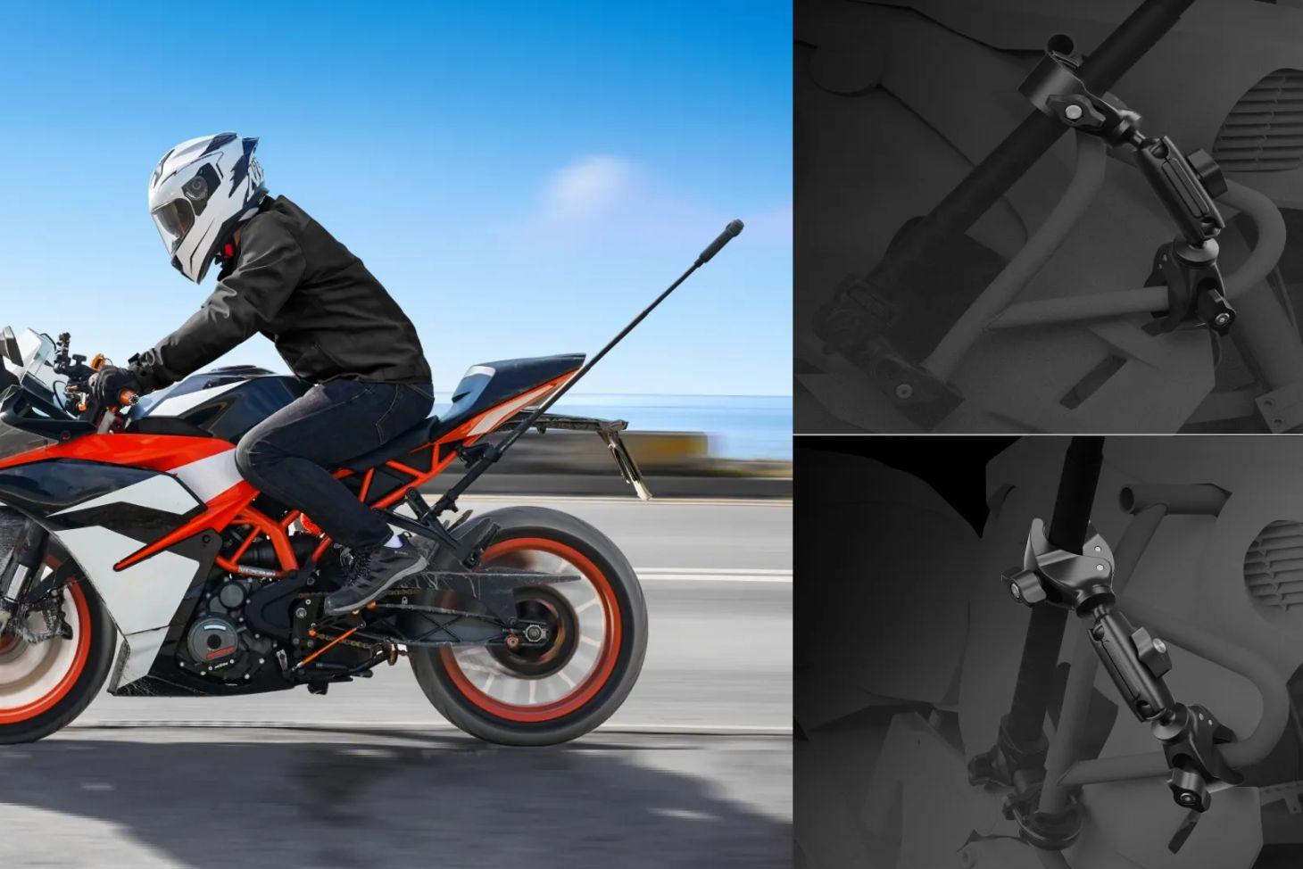 Insta360 Motorcycle Selfie Stick Clamp Support