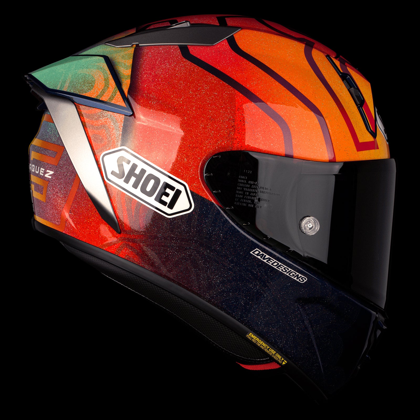 marquez shoei helmet Shoei X-15 Marquez Holi Helmet - TC-1
