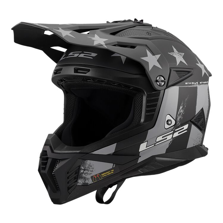 LS2 Gate II Battle Scar Helmet - Grey/Black