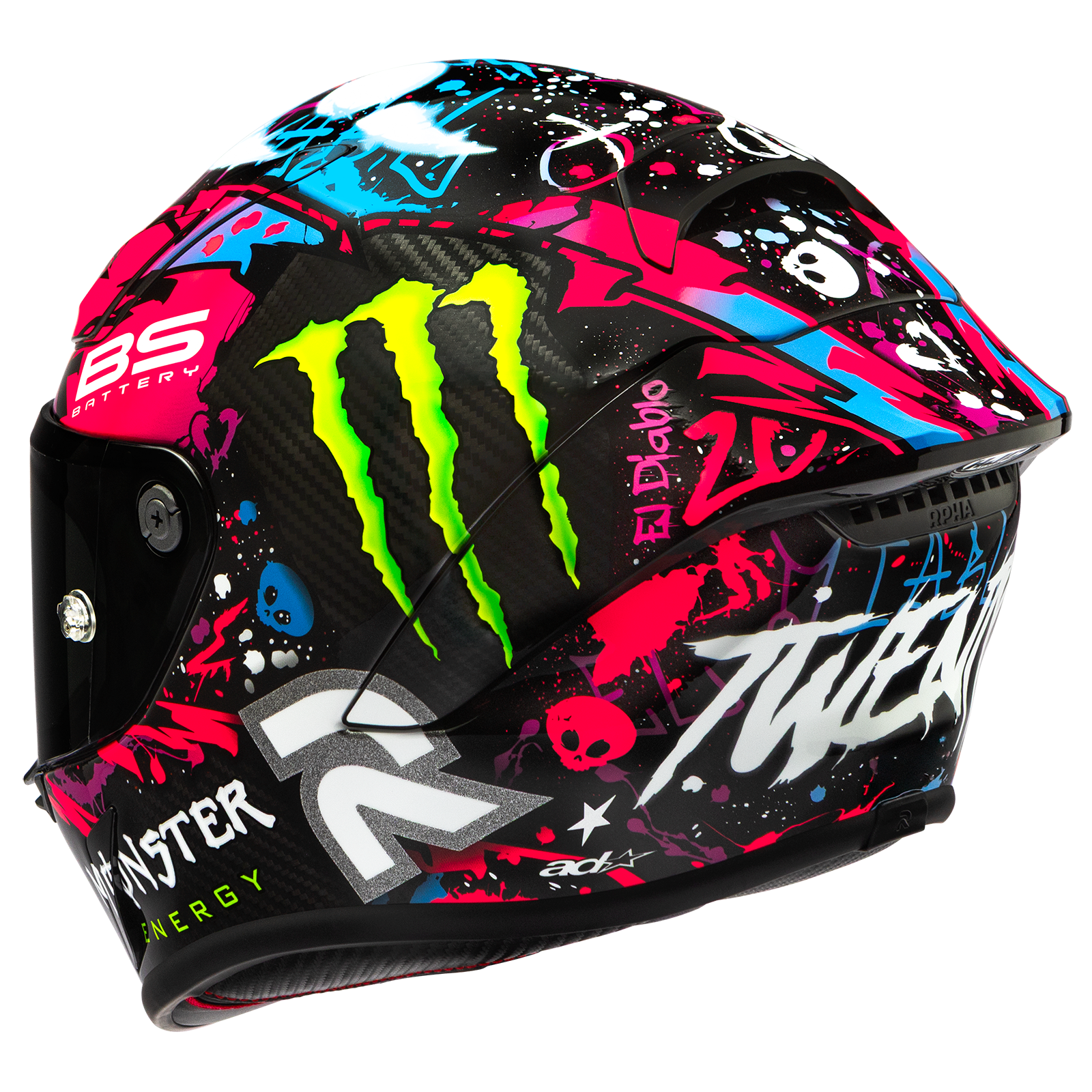 HJC RPHA 1N V2 Carbon Funky Diablo Helmet