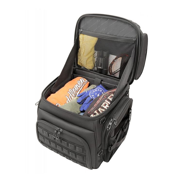 Saddlemen BR3400 Tactical Sissy Bar Bag ~ 3515-0202; Black, Size One Size (BLKOS)