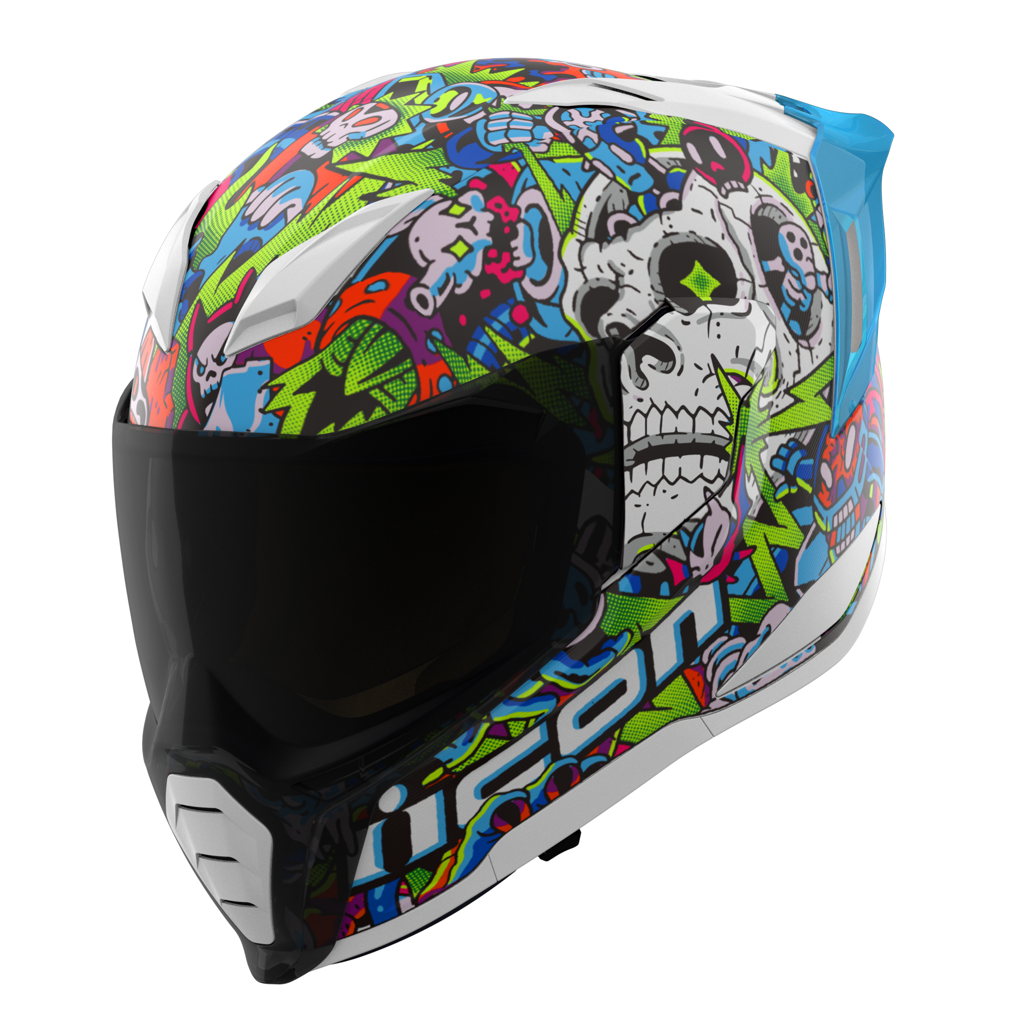 do icon helmets fit small ICON - Ultraflite Helmet - Doodle 3 - MIPS - Blue