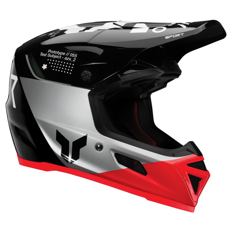 thor motorcycle gear Thor Reflex Strike Black Grey Red Motocross Helmet Size XS
