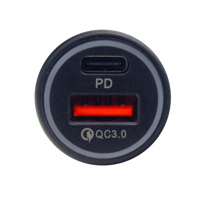 RidePower Power Adapter - Cigarette Lighter - USB/USB-C - Black